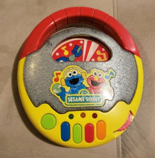 1999 Tyco Sesame Street Elmo Talking Cd Player Toy Sound Light Music Yellow Red