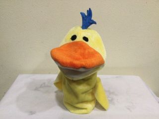Vtg.  Baby Einstein/kids Ii Plush Yellow Duck Puppet,  Moveable Mouth
