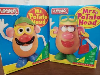 Vintage 1996 Mr.  Potato Head,  Mrs.  Potato Head Playskool Boxes