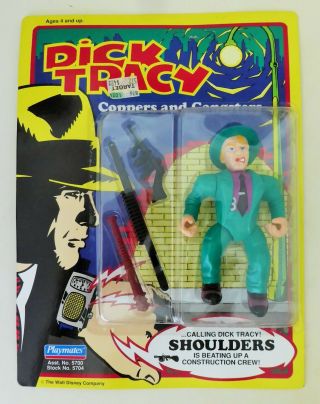 Walt Disney Dick Tracy Coppers & Gangsters Shoulders Action Figure Nib Playmates