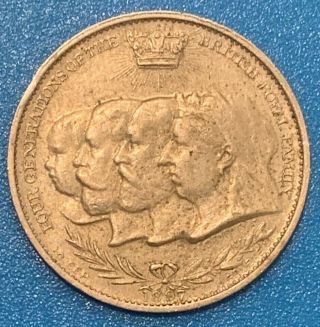 1897 Four Generations Of The British Royal Family Medallion