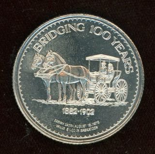 1978 Saskatoon Saskatchewan Trade Dollar Token Canada Horses