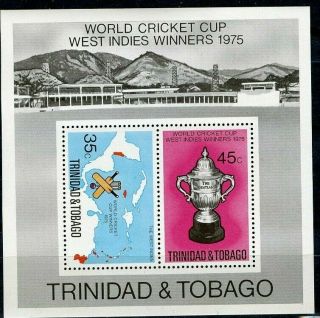 Trinidad & Tobago Scott 261a World Cricket Cup Ss Of 2 Mnh 1976