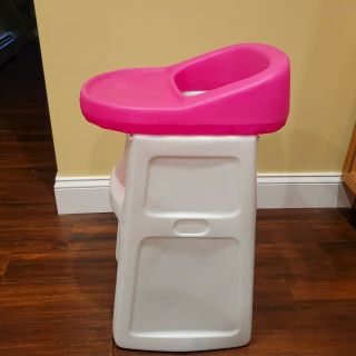 Vintage Little Tikes Doll High Chair - Hot Pink And White Sparkle - Child Size