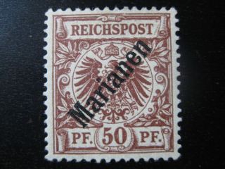 Marianen German Colony Mi.  6i Rare Expertized Overprint Stamp Cv $3,  850.  00