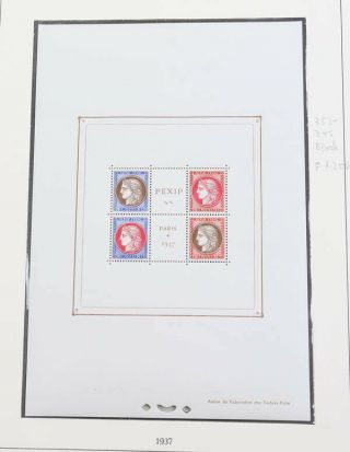 Frankreich 1936 Bis 1971 Postfrische Sammlung Mit Pexip Block Teure Flugpost Etc