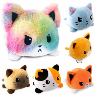 Cute Double - Sided Flip Reversible Animals Kids Doll Soft Cat Plush Toys Gifts Us