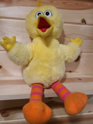 Vintage Sesame Street Big Bird Peek A Boo Talking Plush Tyco 17 " 1996 Jim Henson