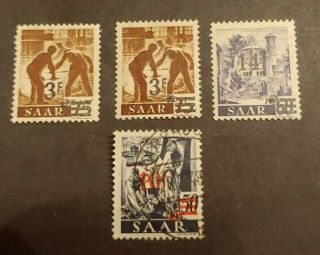 Early Surcharges Saar Vf Mnh Vf Signed Germany Deutschland B698.  15 $0.  99