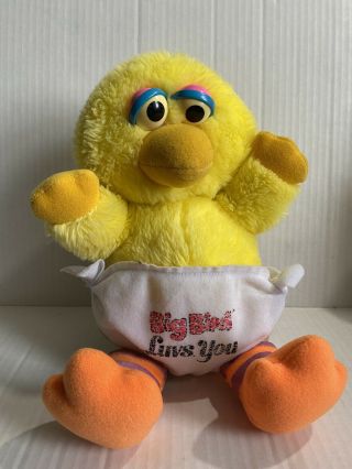 Sesame Street Big Bird Baby Pants Diaper Plush Stuffed Animal