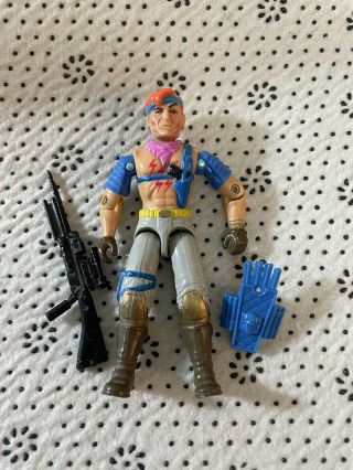 1986 Zander W/weapon And Backpack G.  I.  Joe Action Figure Hasbro