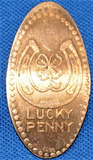 Lpe - 31: Vintage Elongated Cent: Lucky Penny (clover,  Horse Shoe) Circa 1965
