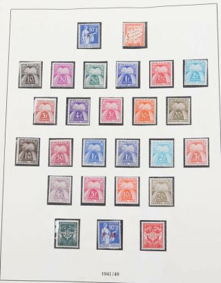 Frankreich 1938 bis 1969 postfrische Sammlung komplett mit allen Spitzen in 2 Al 3