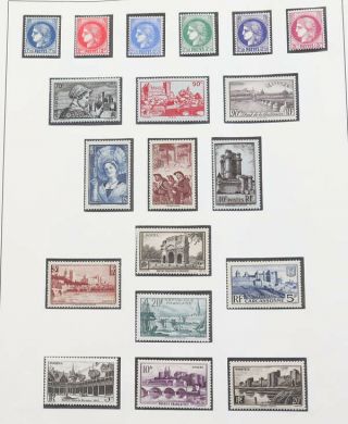 Frankreich 1938 bis 1969 postfrische Sammlung komplett mit allen Spitzen in 2 Al 4