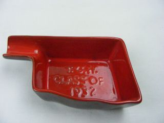 Vintage Frankoma Pottery Red Orange Tch Class Of 1932 Oklahoma Ahstray 461