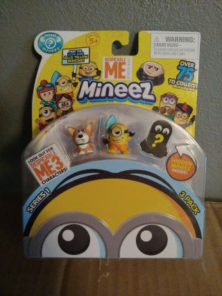 Despicable Me Minion Mineez Series 1 - Yard Dog / Surfs Up & Mystery Figure B8