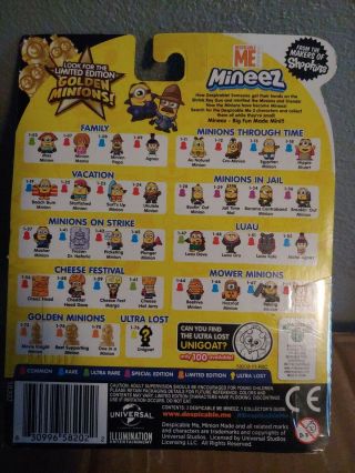 Despicable Me Minion Mineez Series 1 - Yard Dog / Surfs Up & Mystery Figure B8 2