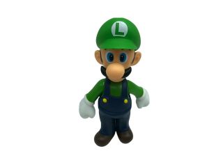Mario Bros 2006 Green Luigi Doll Pvc Plastic Action Figure Toy 9 "