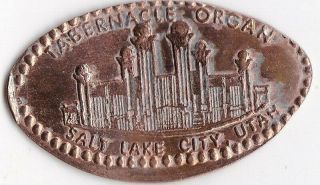 Elongated Souvenir Penny: Salt Lake City,  Utah (tabernacle Organ) Z 173a