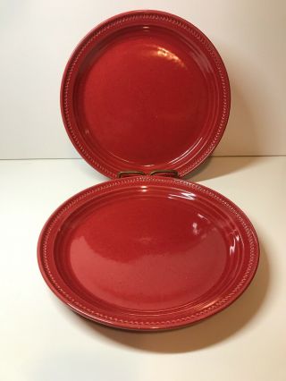 Dansk Craft Colors Rhubarb (red) 10 1/4 " Dinner Plates (set Of 2)