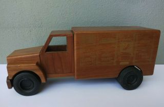 N.  H.  W.  Toyline Granite Falls Mn Solid Wood Wooden Toy Advertising Truck