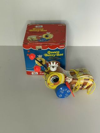 Vintage Queen Buzzy Bee Fp 1972,  Box Pull Toy