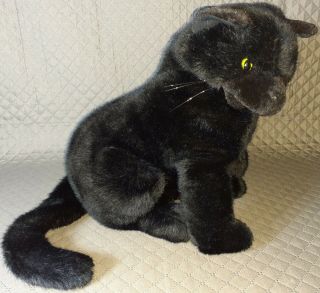 Vintage 26 " Folkmanis Folktails Plush Black Cat Kitty Full Body Hand Puppet