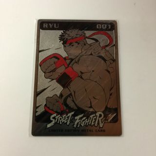 Sdcc 2015 Udon Exclusive Ryu Metal Street Fighter Card Series 1 001