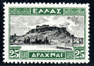 1/24.  Greece,  1927 Landscapes I,  25 Dr.  Acropolis,  Vl.  433,  Sc.  334 Mnh