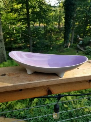 Vintage Royal Haeger (?) Purple White Console Centerpiece Bowl Dish 491 Usa