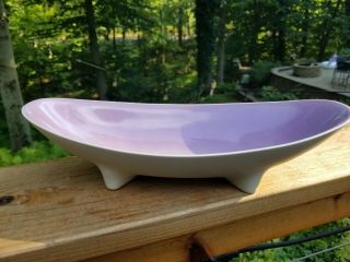 Vintage Royal Haeger (?) Purple White Console Centerpiece Bowl Dish 491 USA 2