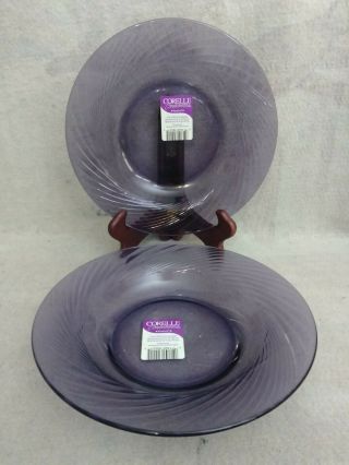 Set Of 2 Corelle Festiva Amethyst Purple Serving Bowls 11 1/8 " Pyrex Usa Bowl