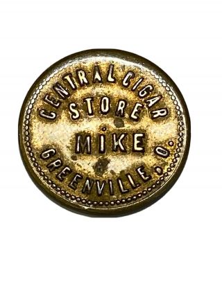 Greenville,  Ohio.  Central Cigar Store 5 Cents Good For Token