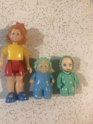 Vintage Little Tikes Dollhouse Family Two Babies And Red Head Sister Figures