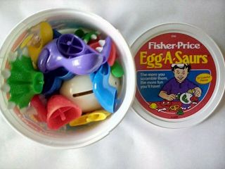 Vintage Fisher Price Plastic Egg - A - Saurs Dinosaur 2292