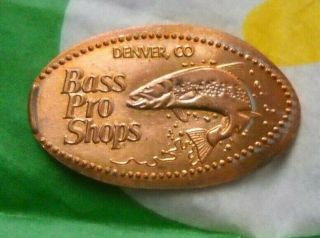 Bass Pro Shops Elongated Penny Denver Colorado Usa Cent Trout Souvenir Coin