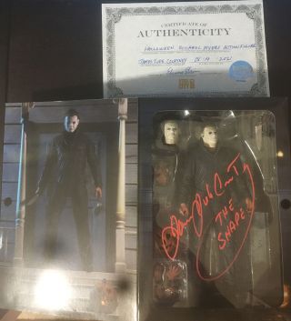 Neca 2018 Halloween Michael Meyers Autographed By James Jude Courtney W/