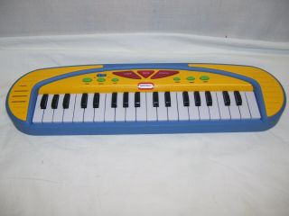 Little Tikes Musical Blue Yellow Piano Keyboard & Sounds Toddler 2005