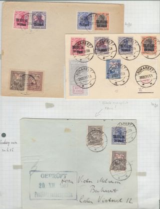 Romania German Occupation Covers,  Varieties,  Stationnery,  Scarce Group 4 Pages