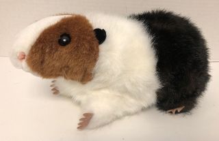 Folkmanis Guinea Pig Puppet 11 " Plush Black White Brown Stuffed Animal Toy