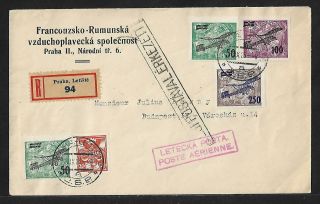 Czechoslovakia To Hungary Air Mail Cover 1925