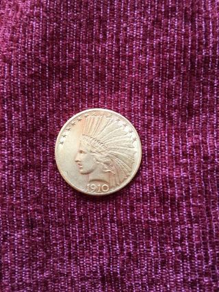 1910 D Indian Head Gold $10 Coin