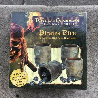 Disney Pirates Of The Caribbean Dead Mans Chest Pirates Dice Game Complete 2006
