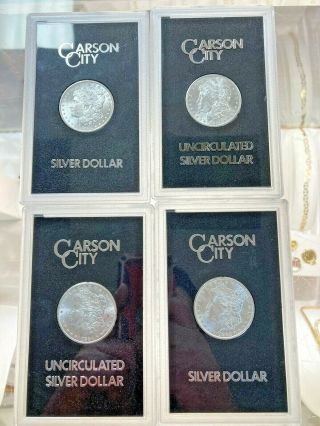 1882,  1883,  1884,  1884 - Cc Carson City U.  S.  Morgan Silver Dollars $1