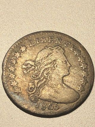 1805 Draped Bust Half Dime H10c Very Scarce Any Grade Full Date Fine Details Ngc
