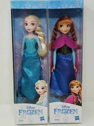 Disney Frozen Elsa & Anna 10 " Dolls By Hasbro