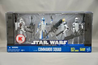 Star Wars The Clone Wars Clone Commando Squad 4 Pack K - Mart Exclusive Rare