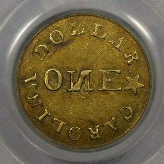 1837 - 1842 C.  Bechtler G$1 N Reversed Pcgs Au50 Ogh