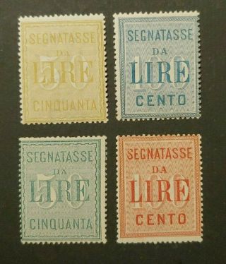 Classic Segnatasse Lot 4 Stamps Vf Mnh Org Gum Italy Italia B363.  17