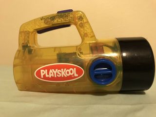 Vintage 1980s Playskool Kids Childrens 3 - Color Change Flashlight Clear Yellow